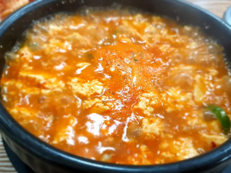현대옥 순두부찌개 클로즈업