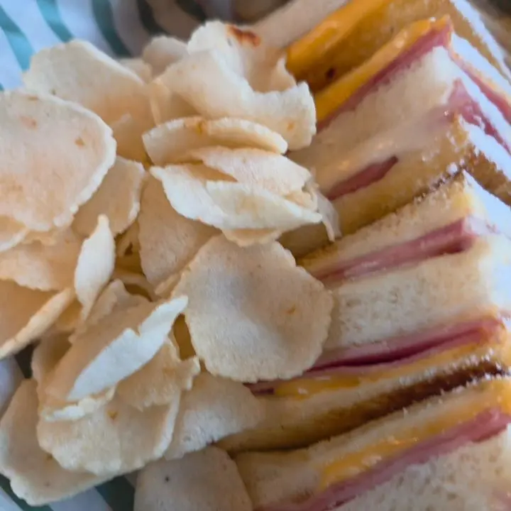 몬테크리스토 샌드위치와 감자칩