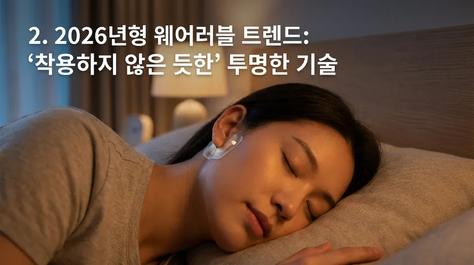 2. 2026년형 웨어러블 트렌드: '착용하지 않은 듯한' 투명한 기술