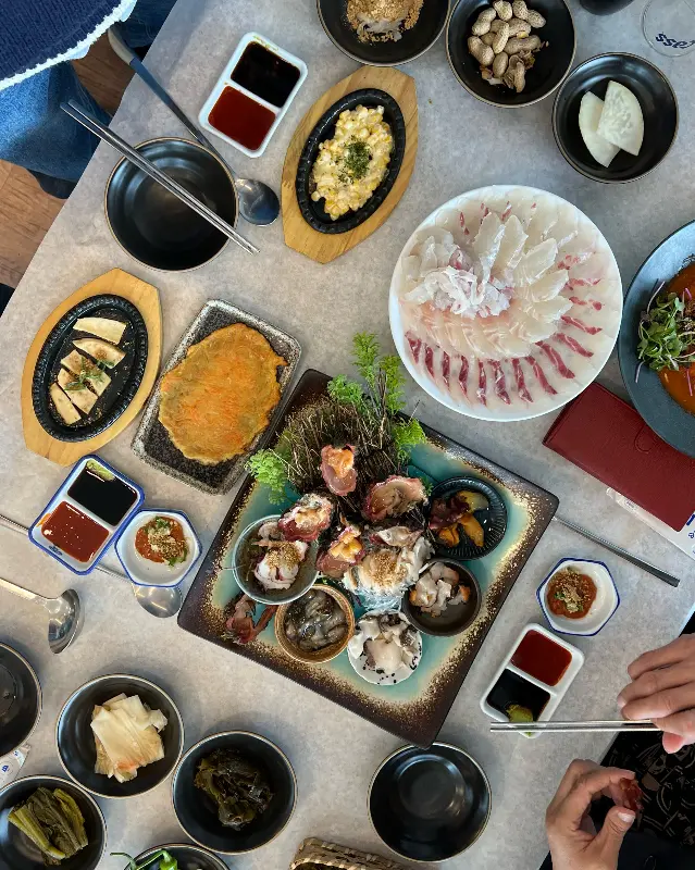 전체적인 상차림 모습