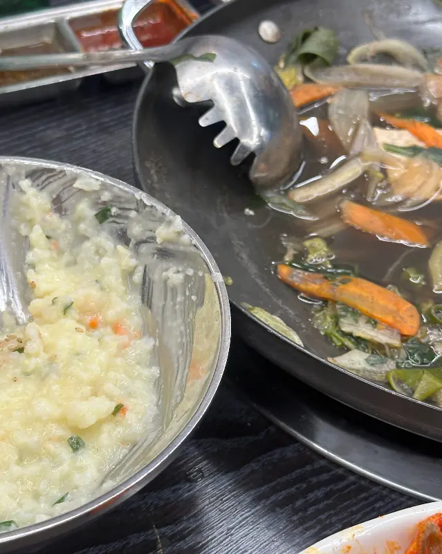 샤브샤브를 먹고 난 후 죽