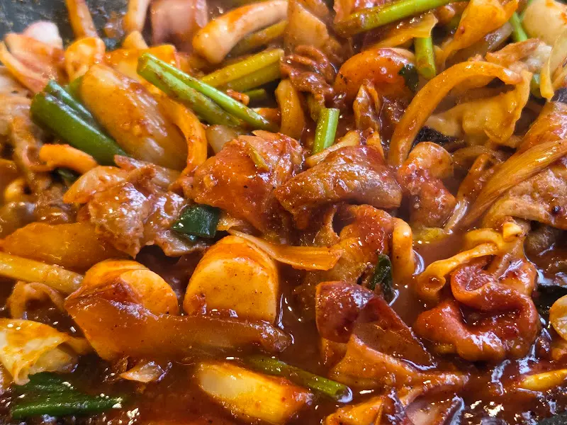 오덕장의 오징어 제육 볶음 클로즈업