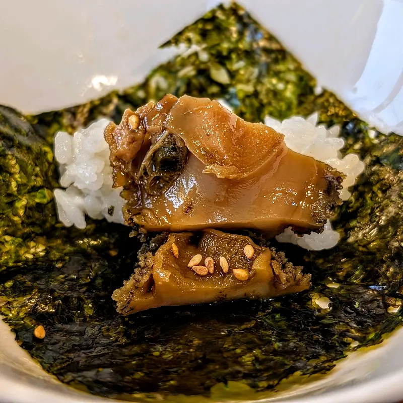 전복장과 밥의 조화