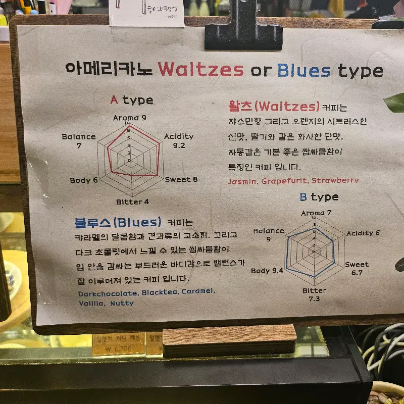 테이블에 놓인 음료