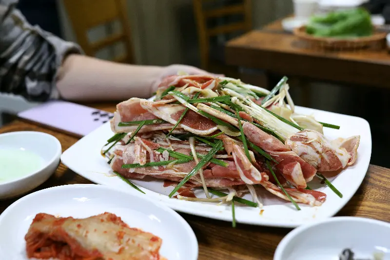 오리불고기 한 상