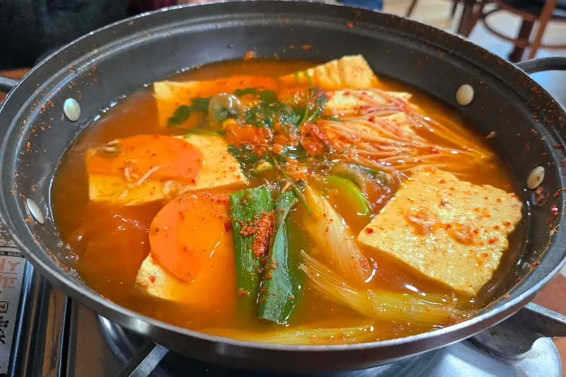 두부전골 클로즈업