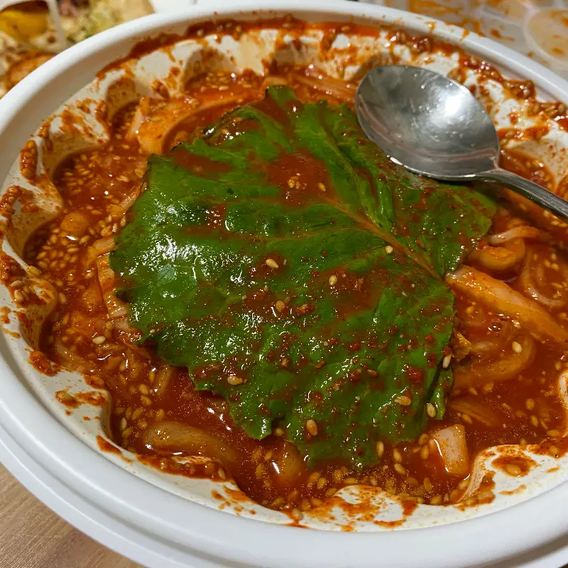 포장된 비빔국수