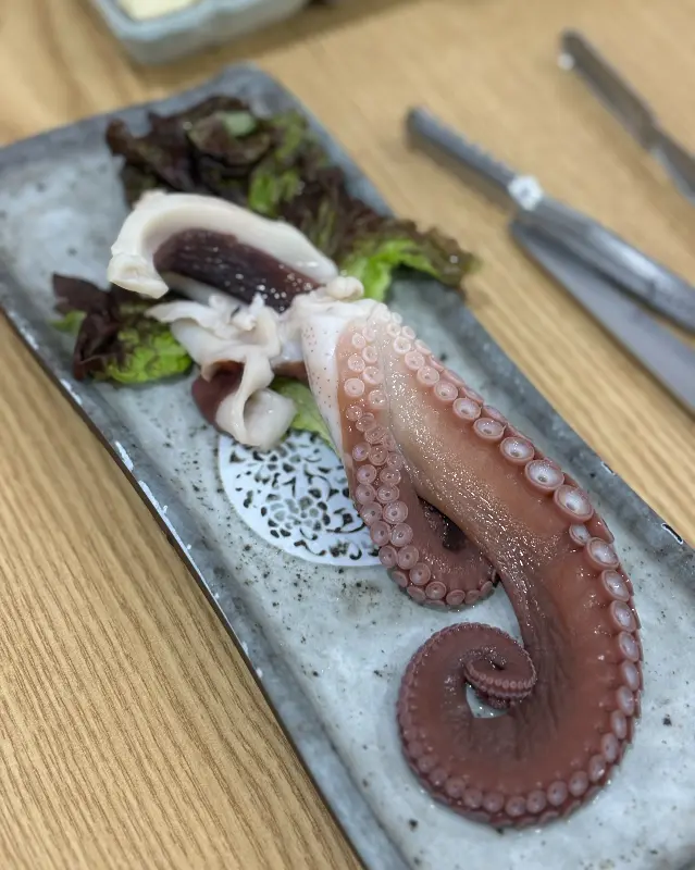 신선한 문어 숙회