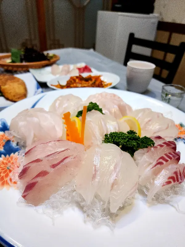 신선한 회 한 상