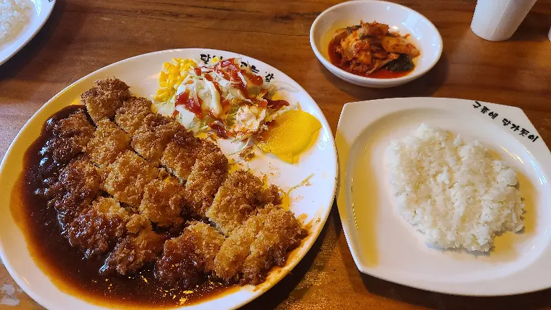 찜닭 돈까스의 비주얼