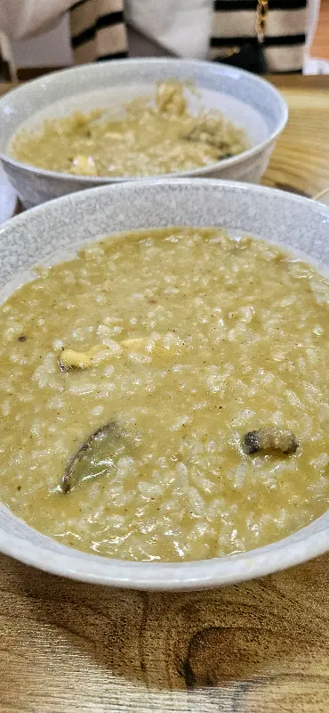 전복죽 클로즈업