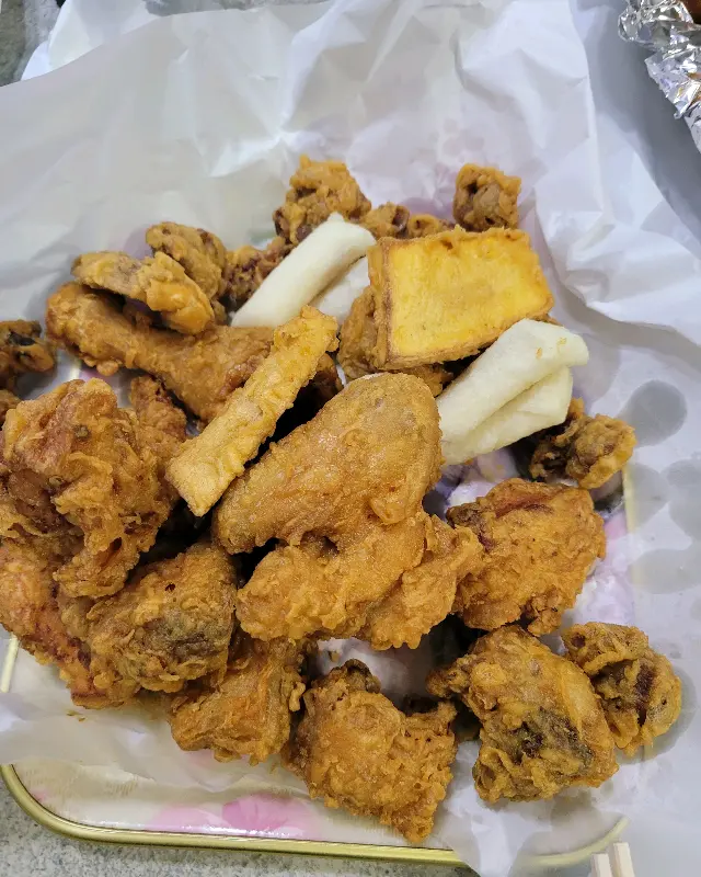 고구마와 떡 토핑