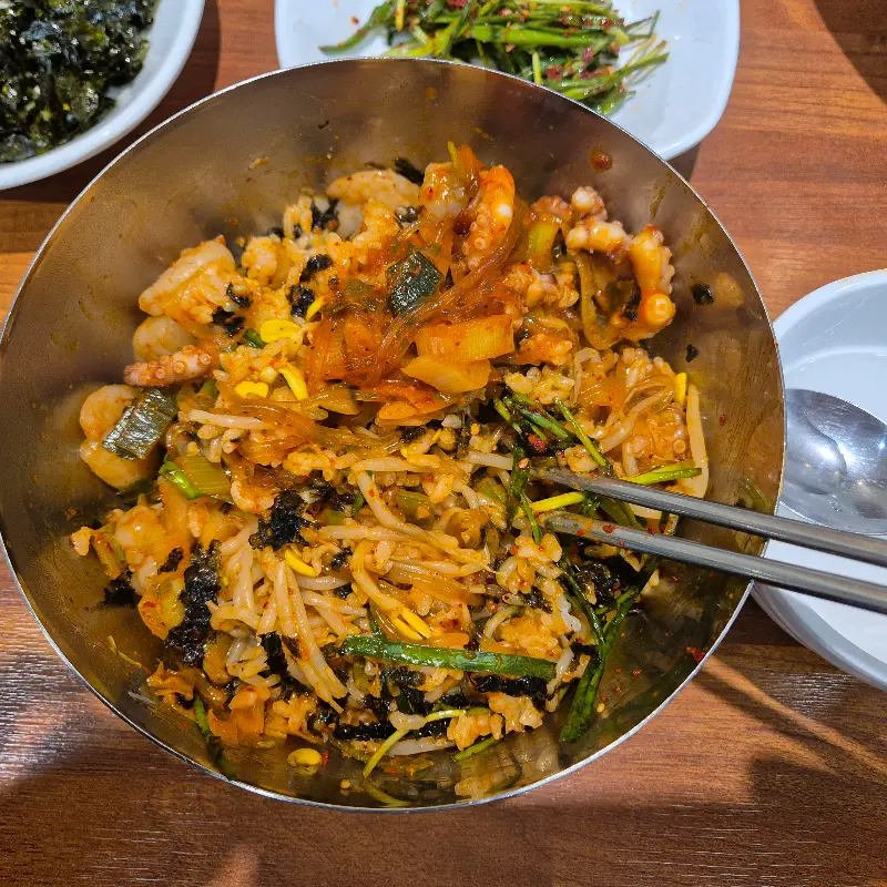 재첩 비빔밥