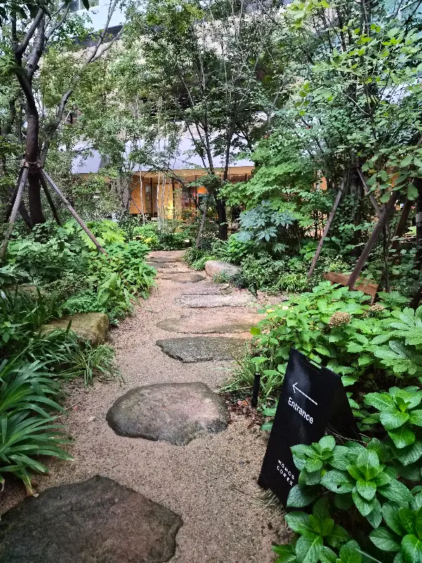 카페로 향하는 돌길