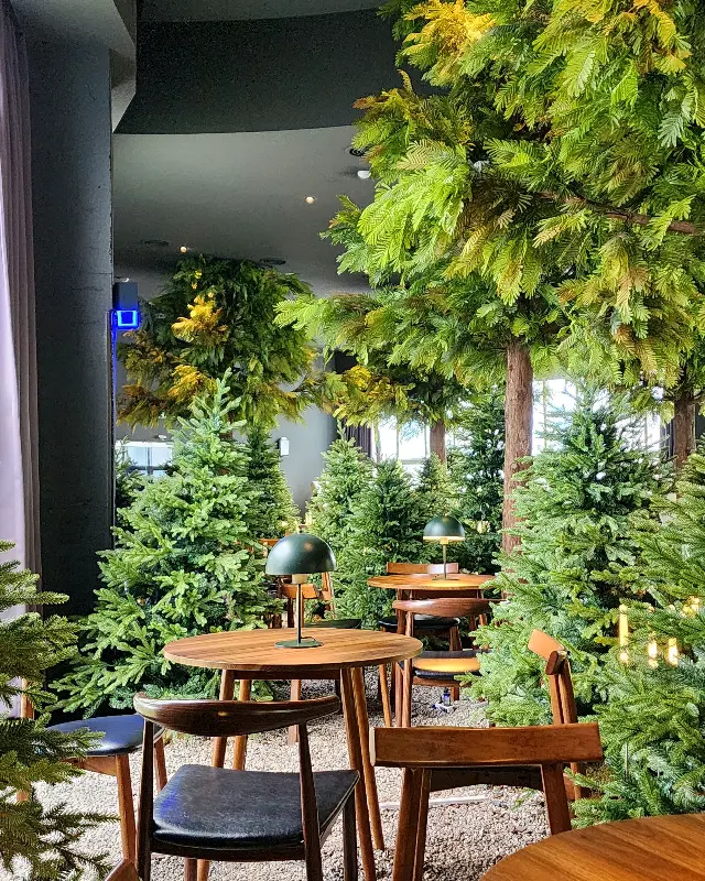 실내를 가득 채운 나무들