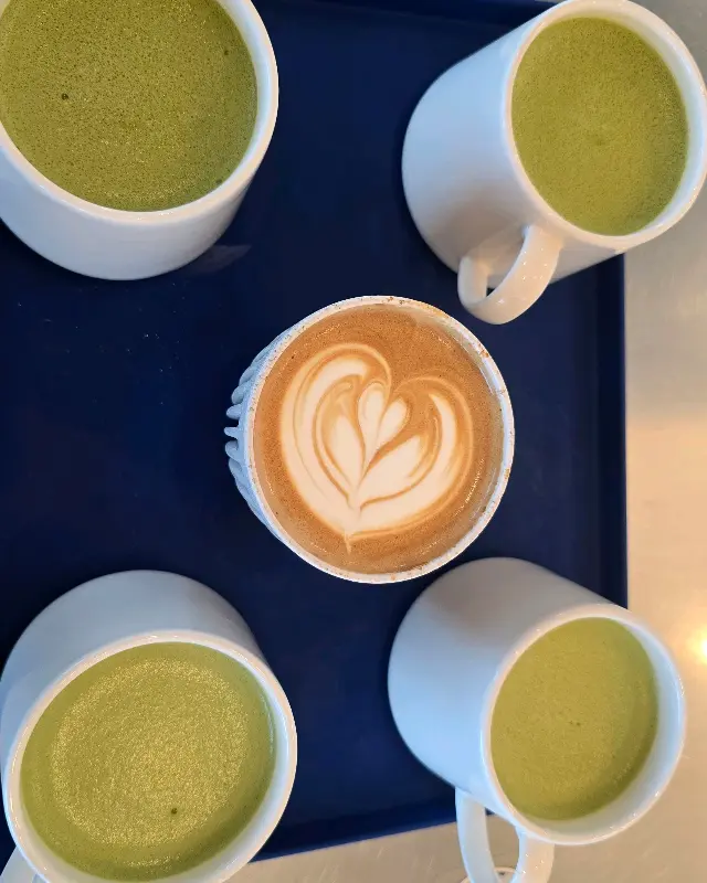 테이블 위에 놓인 음료 사진