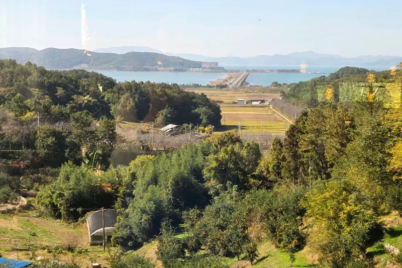 카페 몰랑에서 바라본 고흥만 뷰