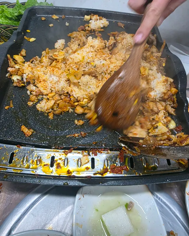 볶음밥 마무리
