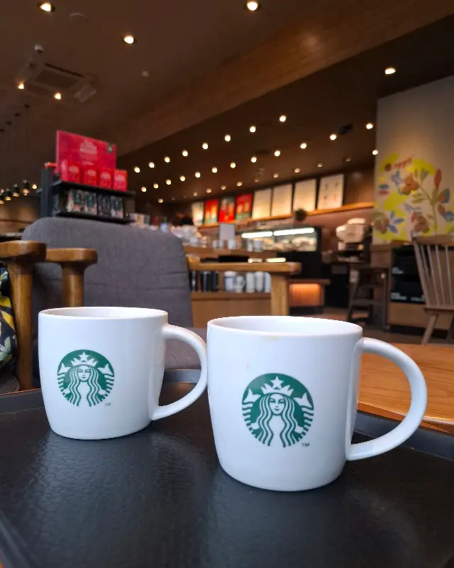 스타벅스 머그컵 두 개