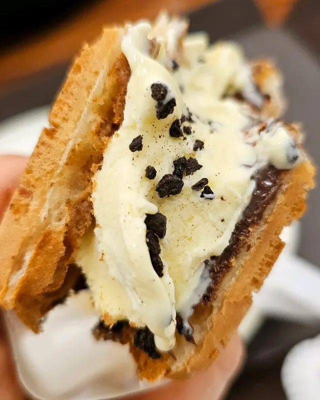 오레오 누텔라 젤라또 와플