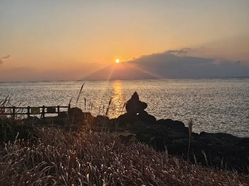 곽지해수욕장의 아름다운 노을