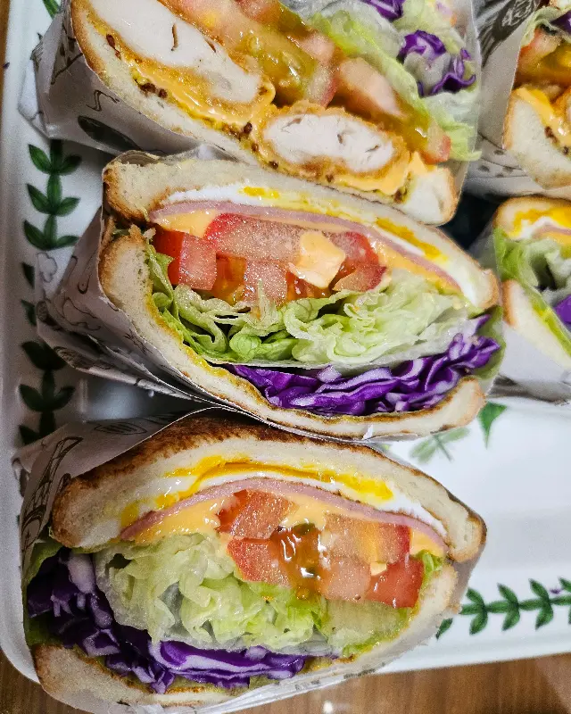 맥도날드 햄버거 단체샷