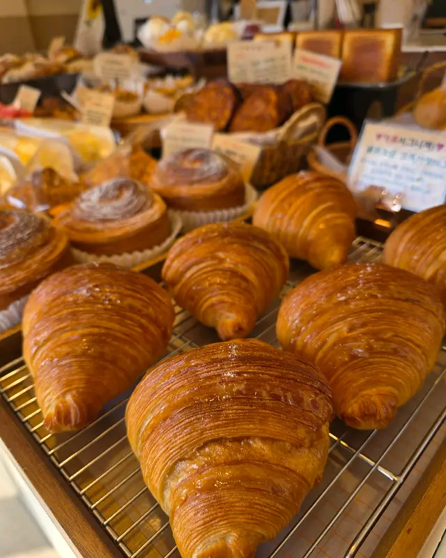 크루아상의 클로즈업 샷