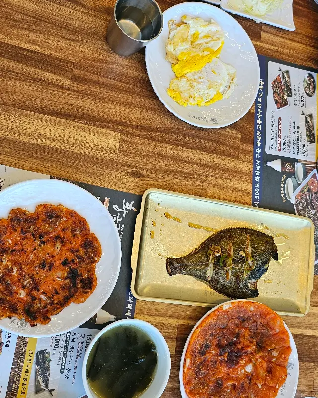 코다리 조림 한상 차림