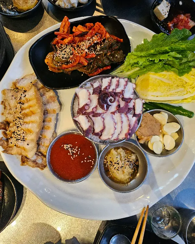 갓김치 수육