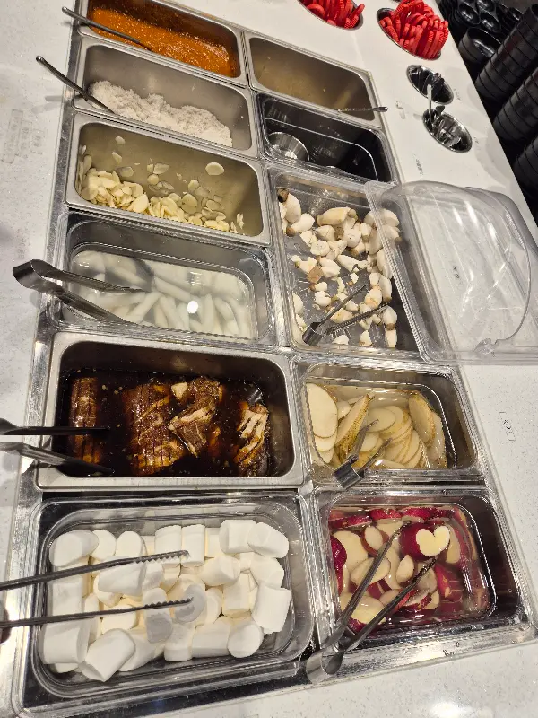 다양한 셀프바 메뉴