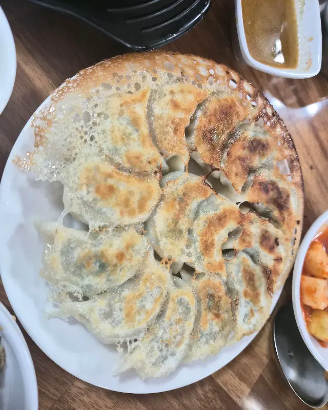 노릇노릇 구워진 군만두