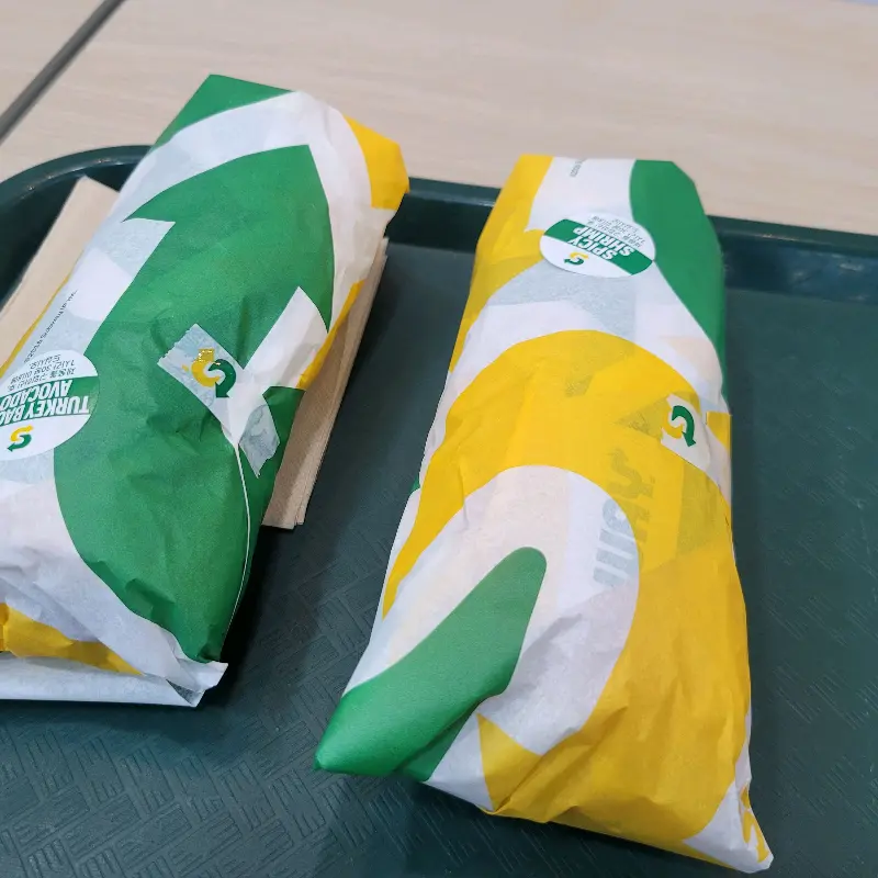 포장된 샌드위치