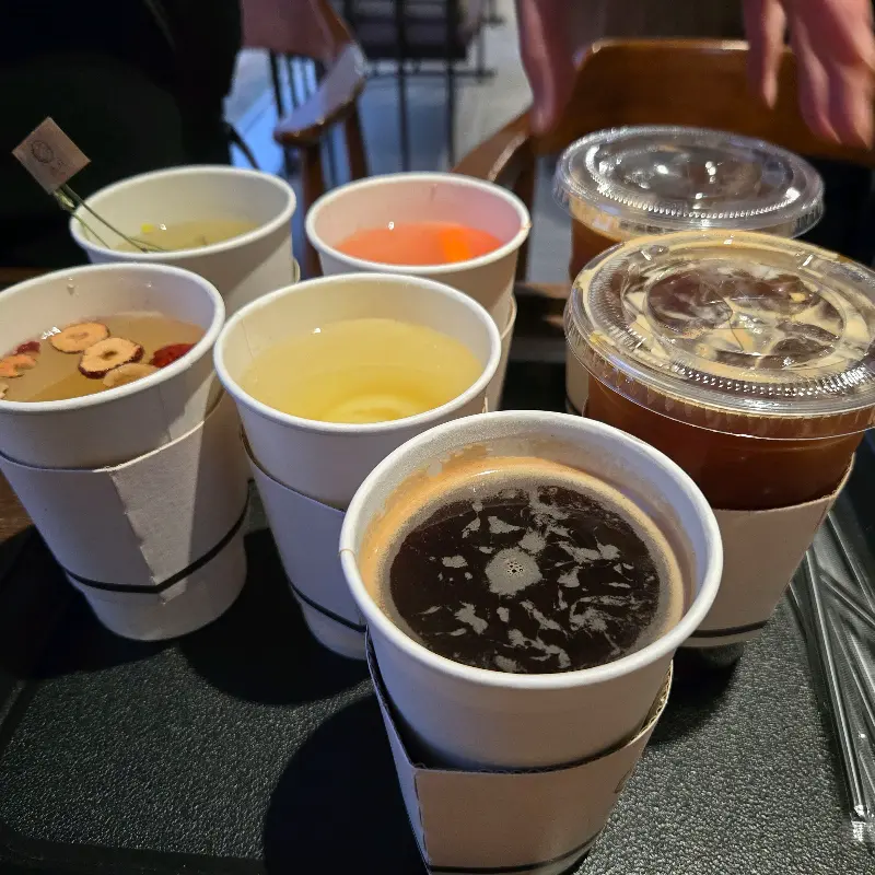 다양한 음료 메뉴