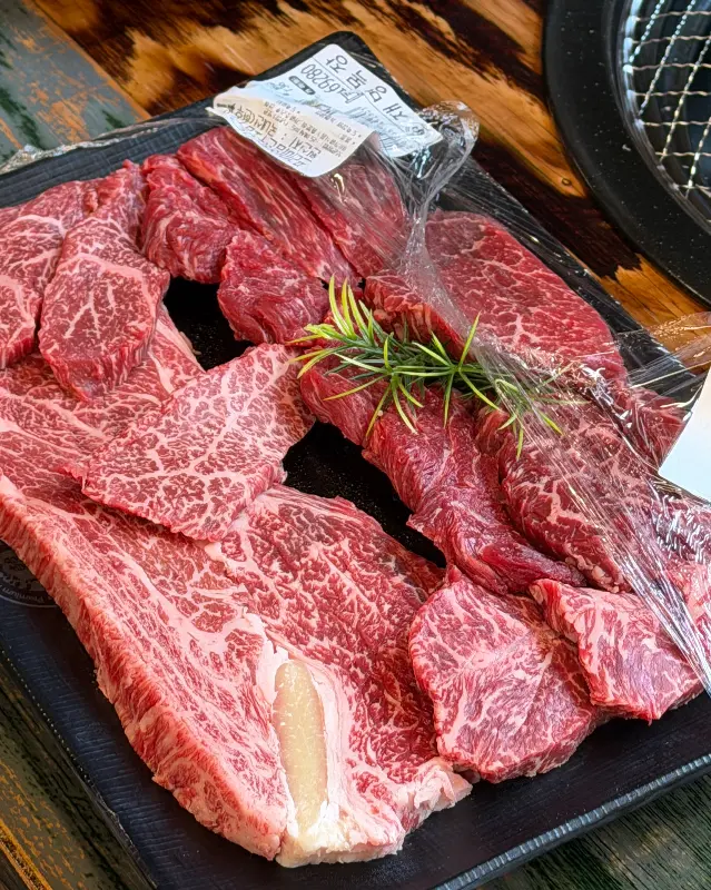 환상적인 마블링의 한우