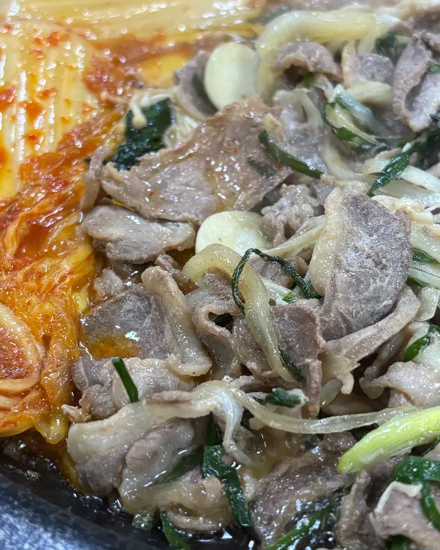 오리불고기 근접샷