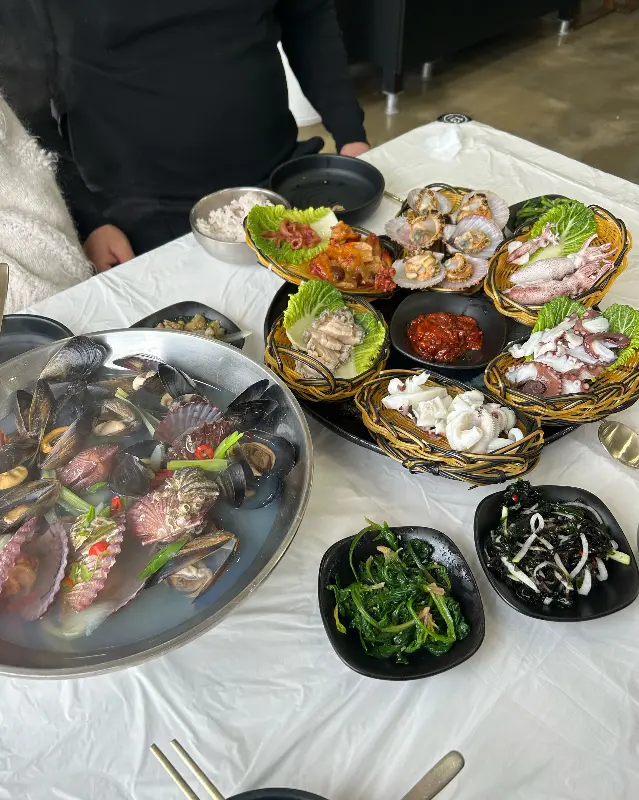 해산물 한 상 차림