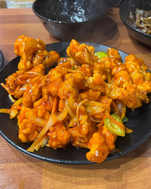 사천탕수육의 클로즈업 사진