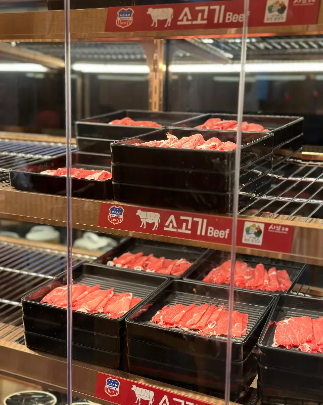 신선하게 보관된 소고기