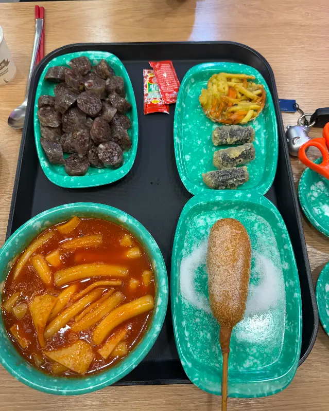 떡볶이, 순대, 튀김
