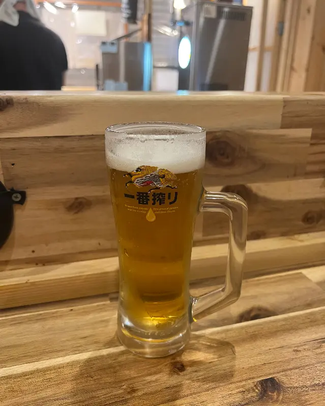 기린 이치방 생맥주의 시원한 모습