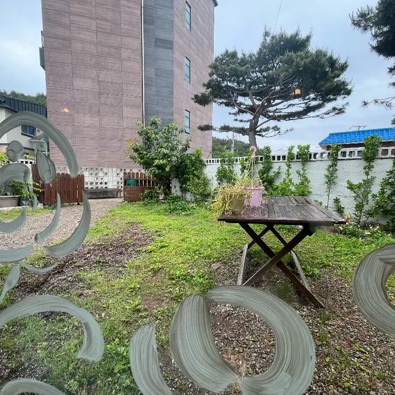 카페에서 보이는 바깥 풍경