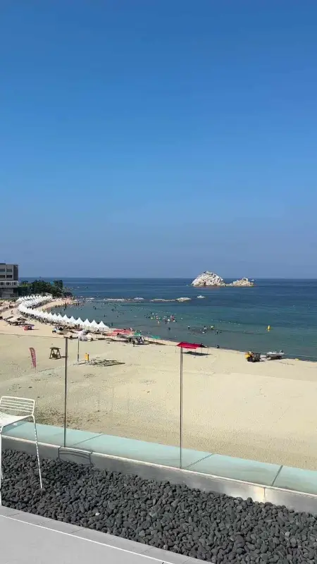 자작도 해변의 석양