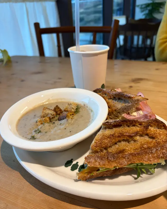 표고버섯 스프와 잠봉뵈르