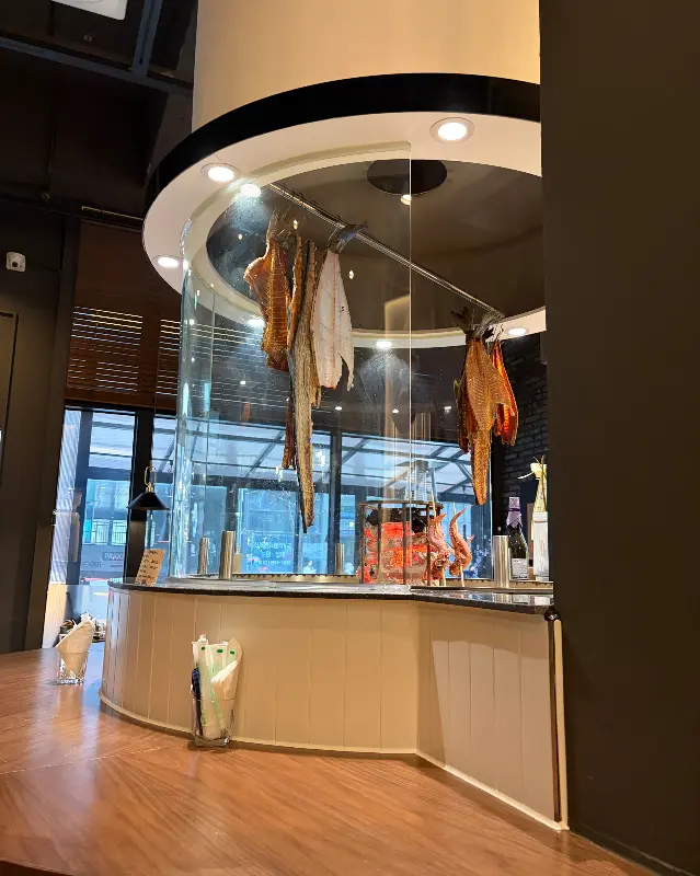 생선이 구워지고 있는 모습