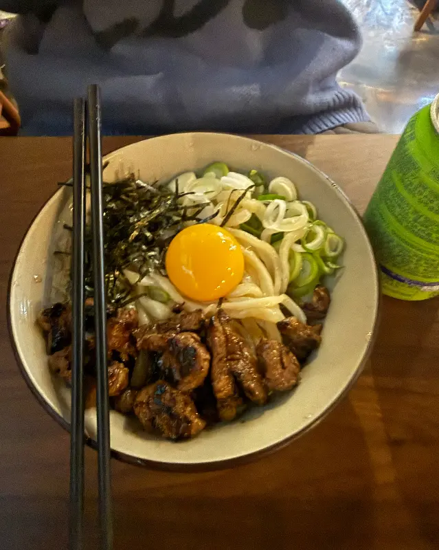 갈비우동 근접샷