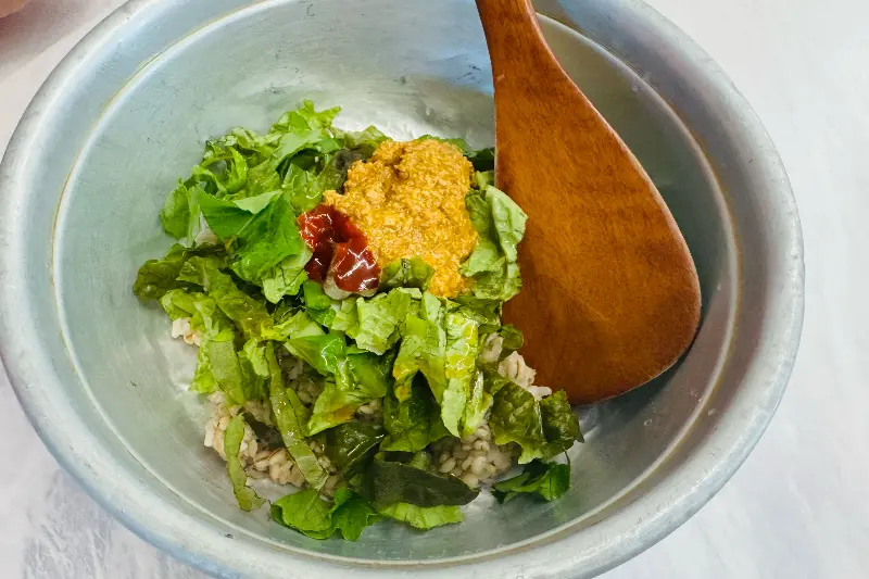 강된장 보리밥 준비