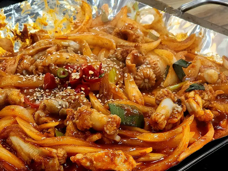 양념 꼼장어 구이 클로즈업