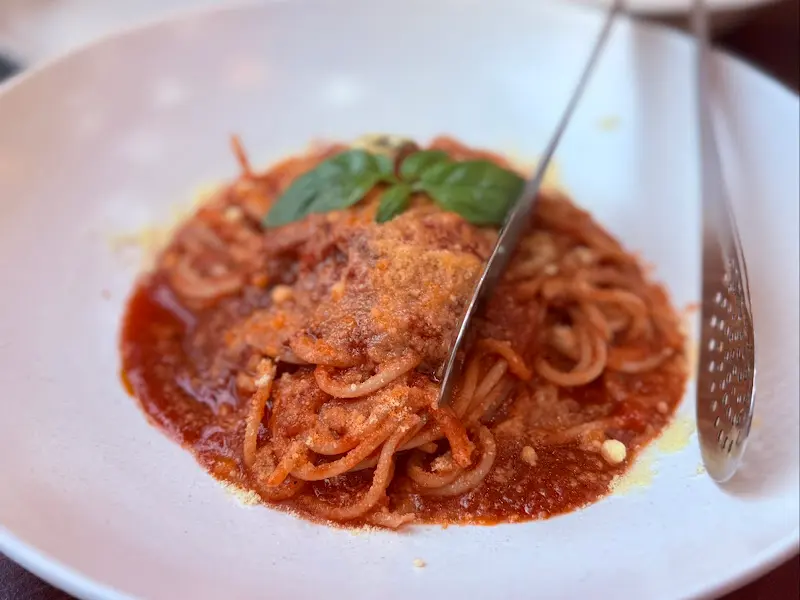 붉은 토마토 소스 파스타