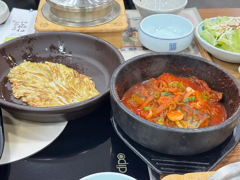 고등어조림과 배추전