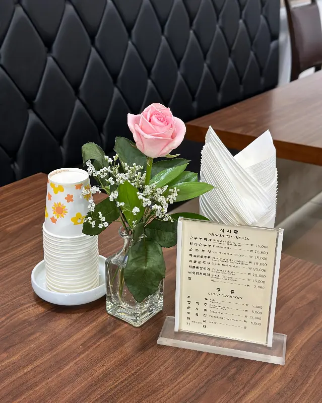 감촌순두부 메뉴판